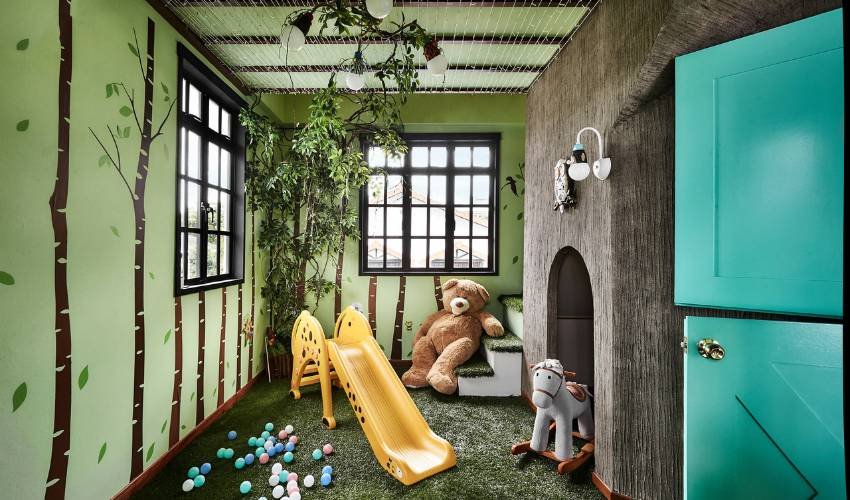 Kids' Playroom Artificial Grass Wall 