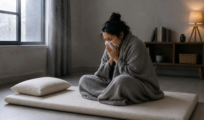 Damaged flooring exposes homes to dust allergens and cold 