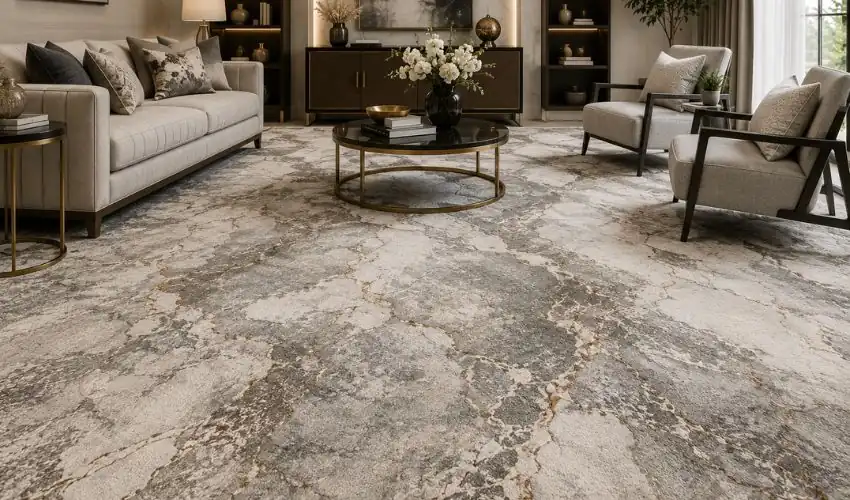 Marble Effect Carpet 