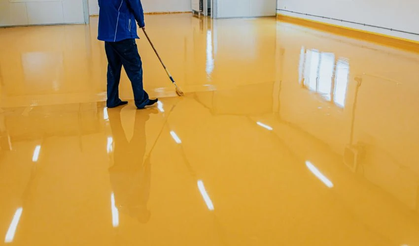 Popular epoxy flooring installed in Dubai space