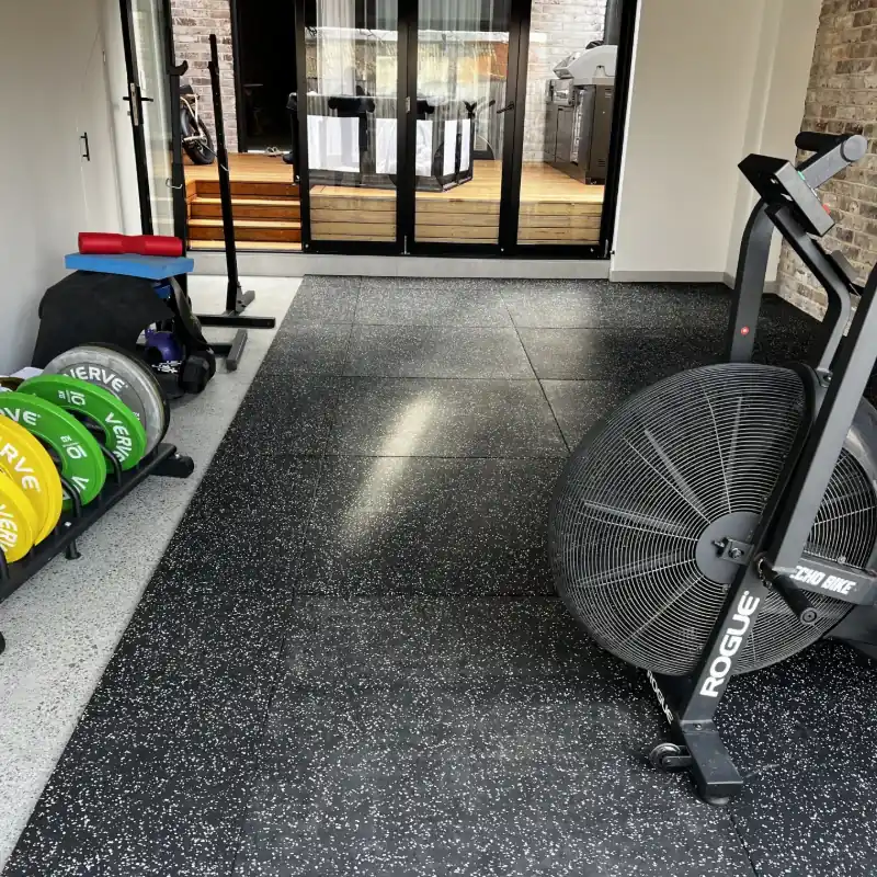 Rubber flooring for gyms and play areas