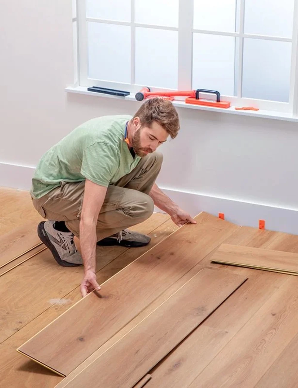 Durable vinyl plank flooring for modern interiors.