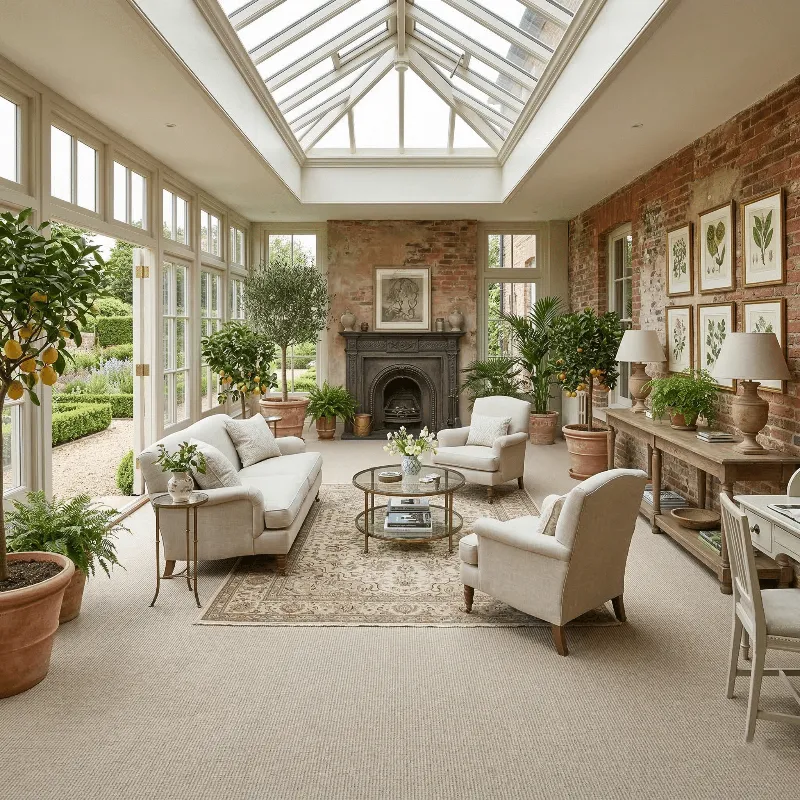 Soft Grey Wool Loop Carpet
