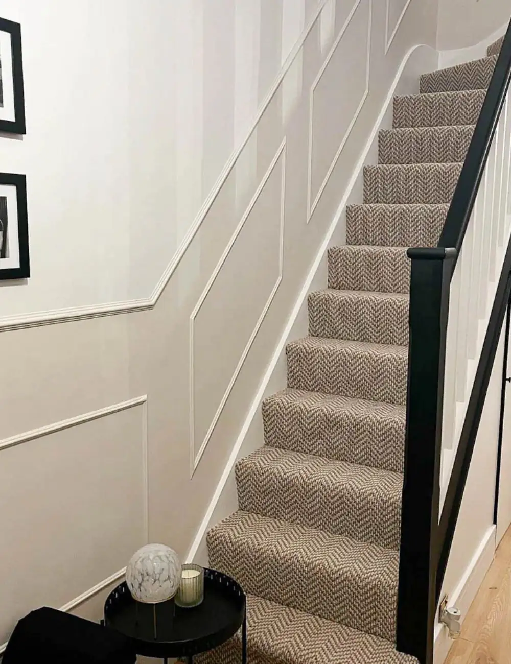 Berber stair carpet runner installation in Dubai