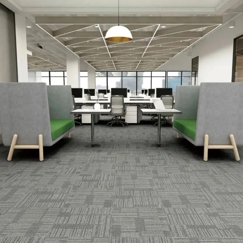 Modern carpet tiles flooring installation for offices