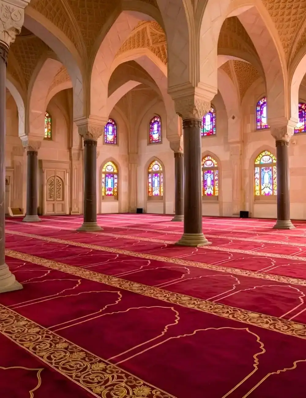 Premium prayer row mosque carpet supplier Dubai