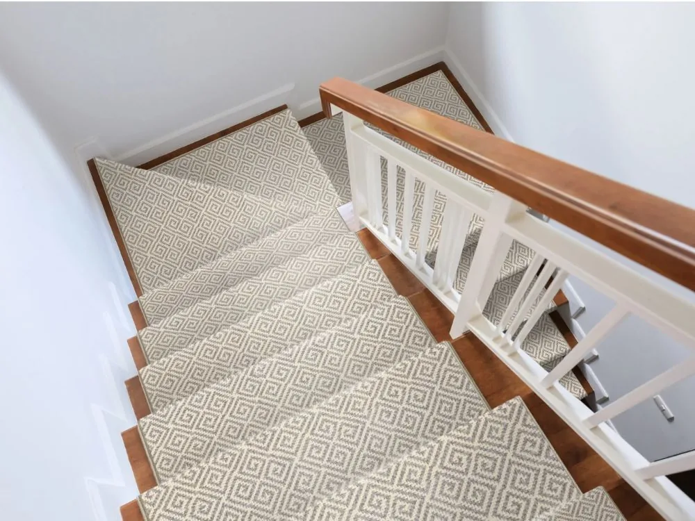 Our team installing stair carpets in Dubai