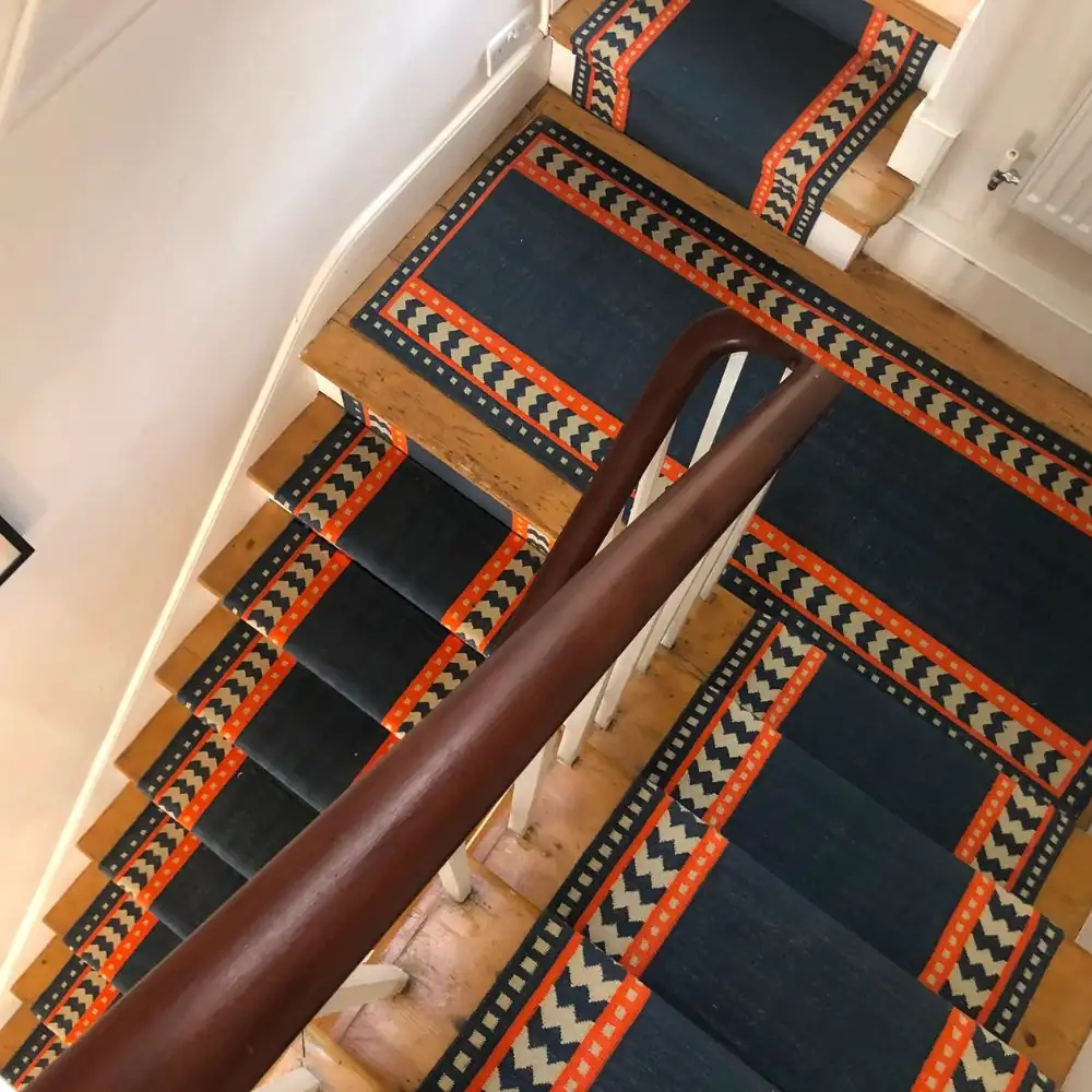 Stair carpet runner installation in Dubai apartments