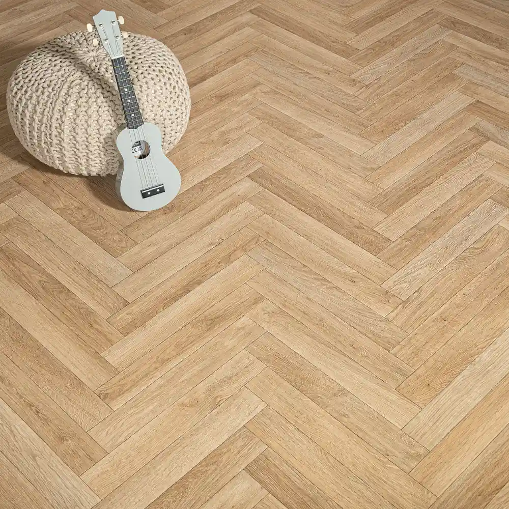 Vintage Herringbone Vinyl Flooring