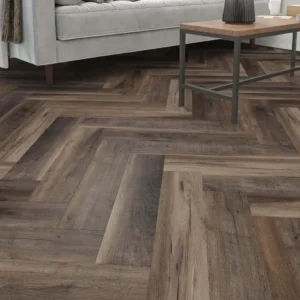 Deluxe Espresso Herringbone Click Vinyl
