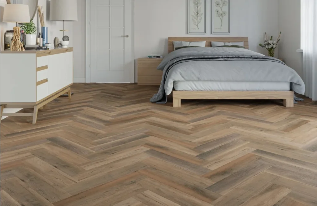 Deluxe Golden Herringbone Click Vinyl