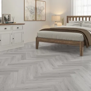 Deluxe Pewter Herringbone Click Vinyl