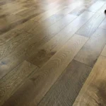 Golden Stained Wide Oak Plank Engineered Floor