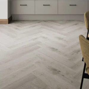 Ludlow Limed Light Oak Herringbone SPC Flooring