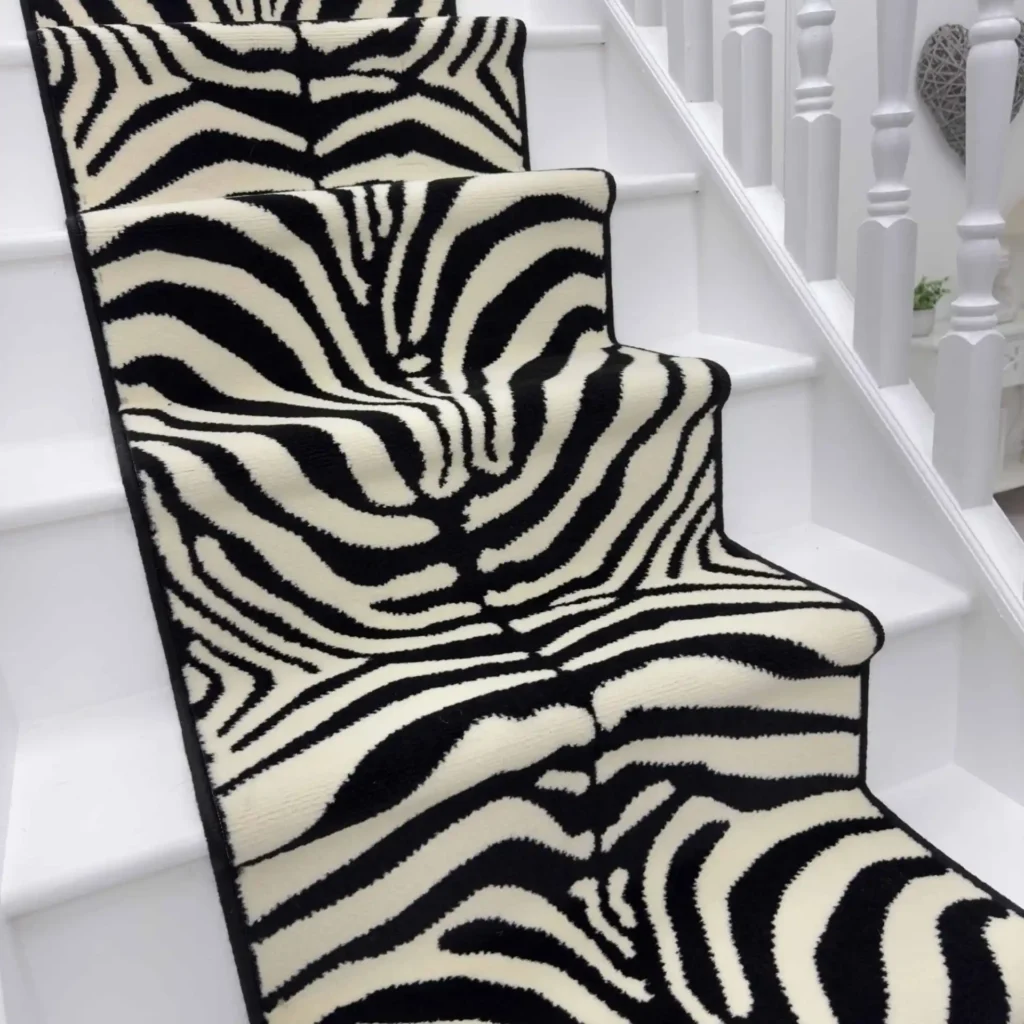 Zebra Print Stair Runner Carpet