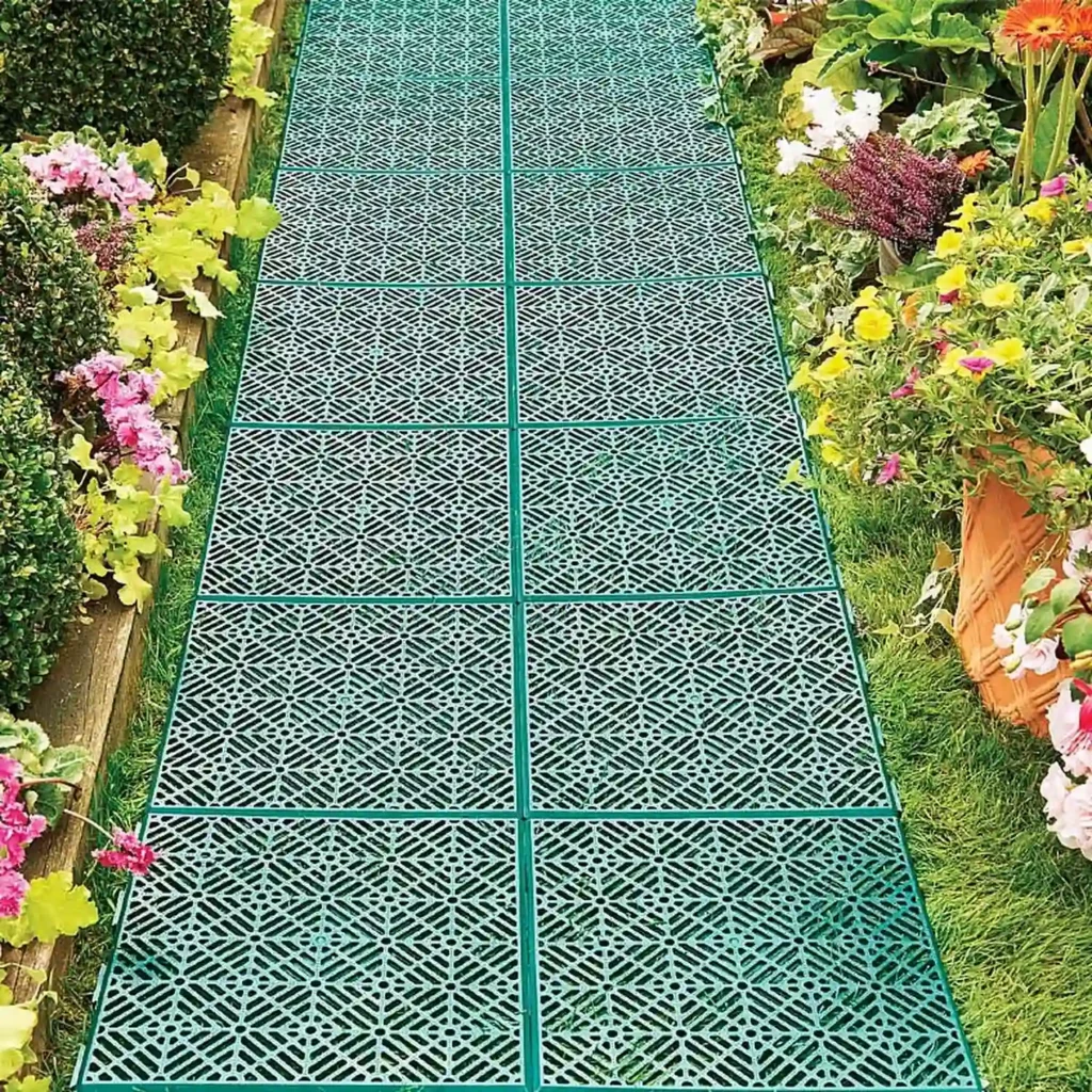 5pc Green Garden Decking Tiles