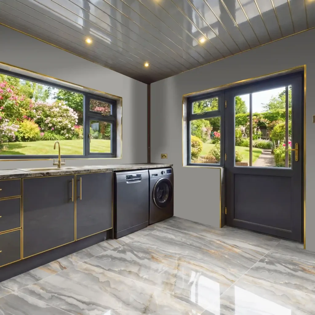 Echo Fantasy Gold Gloss Porcelain 60x120cm Floor Tile