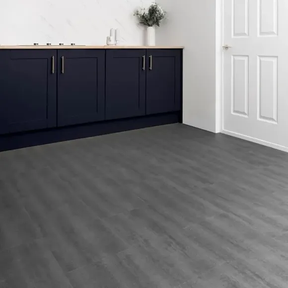 Anthracite Stone Tile SPC Flooring