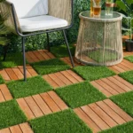 W Interlocking Wood Deck Tile
